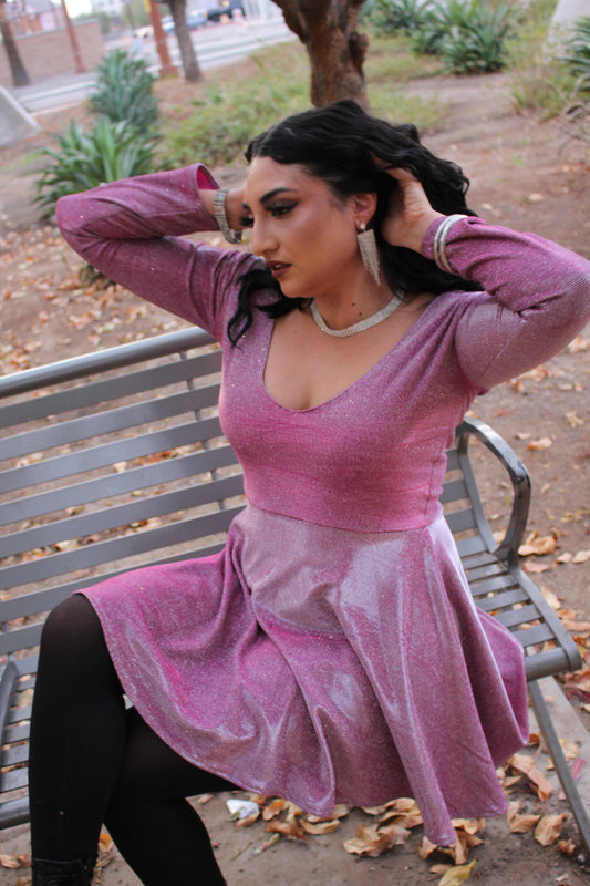 Pink Shimmer Glam Dress